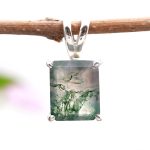 Natural Moss Agate Oval Pendant In 925 Sterling Silver Bohemian Jewelry for Girlfriend (Copy)