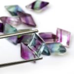 Natural Multi Colour Fluorite Faceted Kite Shape Loose Gemstone for Jewelry Making Rainbow Gemstones