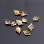 Genuine Golden Rutile Quartz Kite Shape Loose Gemstone for Jewelry Making Golden Crystals for Her