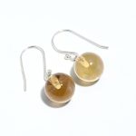 Natural Citrine Ball Dangle Earrings 925 Sterling Silver New Arrival Beautiful Jewelry for Wife