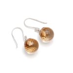 Citrine Briolette Ball Charm Dangle Earrings In 925 Sterling Silver Statement Minimalist Jewelry for Her