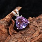 Alexandrite Trillion Shape 925 Sterling Silver Cut Gemstone Pendant Wedding Gift for Her