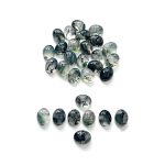 Genuine Moss Agate Oval Shape Cabochon Calibrated Loose Gemstone for Jewelry Making Minimalist Flatback Stones