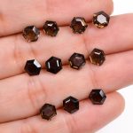 Genuine Smoky Quartz 5X5 mm Calibrated Wholesale Hexagon Cut Loose Gemstone for Jewelry Making 200 Pcs Lot