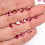Natural Pink Topaz Hexagon Cut 5X5 mm Calibrated Wholesale Loose Gemstone for Jewelry Making 200 Pcs Lot