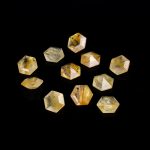 AAA++ Natural Golden Rutile Quartz Hexagon Shape Faceted Loose Gemstone for Jewelry Making