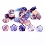 Multi Colour Fluorite Faceted Pentagon Shape Loose Gemstone for Jewelry Making Rainbow Gemstone