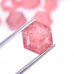AAA Natural Strawberry Quartz 5X5 mm Calibrated Wholesale Hexagon Cut Loose Gemstone for Jewelry Making 200 Pcs Lot