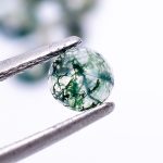 Moss Agate Round Shape Rose Cut Calibrated Natural Loose Gemstone for Jewelry Making Energy Stones