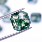 AAA++ Natural Moss Agate Asscher Cut Octagon Shape Calibrated Faceted Loose Gemstone for Jewelry Making