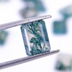 Green Moss Agate Faceted Octagon Shape Calibrated Loose Gemstone for Jewelry Making Natural Green Crystals