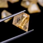 Golden Rutile Quartz Shield Shape Natural Loose Gemstone for Jewelry Making Amazing Golden Crystals