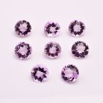 Pink Amethyst Faceted Round Shaped Loose Gemstone for Jewelry Making Natural Gemstone Lot