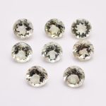 AAA Green Amethyst Faceted Round Shape Natural Loose Gemstone for Jewelry Making Green Crystals