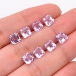 Pink Amethyst Natural Loose Gemstone for Jewelry Making Asscher Cut Octagon Gemstone Lot