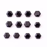 Natural Black Onyx Hexagon 5X5 mm Calibrated Wholesale Loose Gemstone for Jewelry Making 500 Pcs Lot