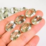 Top Quality Green Amethyst Faceted Oval Shape Calibrated Loose Gemstone for Jewelry Making Natural Crystals for Women