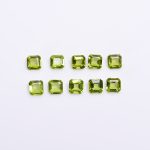 Natural Peridot Asscher Cut Octagon Top Quality Loose Gemstone for Jewelry Making and Home Décor