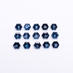 London Blue Topaz Natural 5X5 mm Calibrated Wholesale Hexagon Cut Loose Gemstone for Jewelry Making 100 Pcs Lot