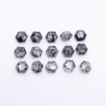Natural Black Rutile Quartz Hexagon Cut 5X5 mm Calibrated Wholesale Loose Gemstone for Jewelry Making 500 Pcs Lot