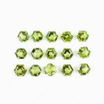 100% Natural Peridot Hexagon 5X5 mm Calibrated Wholesale Loose Gemstone for Jewelry Making 200 Pcs Lot