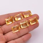 AAA Quality Citrine Faceted Octagon Shape Calibrated Loose Gemstone for Jewelry Making Natural Yellow Crystals Lot