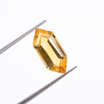 Natural Citrine Faceted Elongated Hexagon Shape Loose Wholesale Gemstone for Jewelry Making