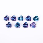 Alexandrite Heart Calibrated Loose Gemstone for Jewelry Making Play Of Color Stones Gift for Lovers