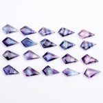 Multi Colour Fluorite Faceted Kite Shape Loose Gemstone for Jewelry Making Rainbow Crystals in Bulk