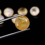 Natural Golden Rutile Quartz Round Shape Loose Gemstone for Jewelry Making Vintage Golden Crystals
