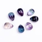 Genuine Multi Colour Fluorite Teardrop Loose Gemstone Jewelry Making Supplies Healing Colorful Stones