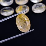 Golden Rutile Quartz Oval Shape Faceted Cut Gemstone Natural Calibrated Loose Gemstone For Jewelry Making