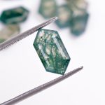 Good Quality Moss Agate Natural Calibrated Elongated Hexagon Green Loose Gemstone for Jewelry Making