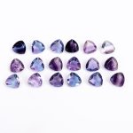 AAA++ Rainbow Fluorite Faceted Trillion Loose Gemstone for Jewelry Making Colourful Stones in Bulk