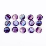 Rainbow Fluorite Faceted Round Loose Gemstone for Jewelry Making Colourful Stones in Bulk