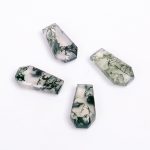Garden Moss Agate Coffin Natural Calibrated Faceted Loose Gemstone for Jewelry Making & Home Decoration