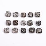 Black Rutile Quartz Superb Quality Asscher Cut Octagon Loose Gemstone for Jewelry Making and Home Décor
