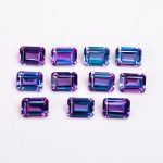 Alexandrite Octagon Shaped Calibrated Loose Gemstone for Jewelry Making Play of Color Gemstone