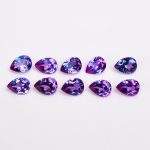 Pear Shape Alexandrite Calibrated Unique Loose Gemstone for Jewelry Making Color Changeable Stones