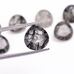 Black Rutile Quartz Heart Good Quality Loose Gemstone for Jewelry Making and Home Décor Natural Crystals