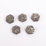 Pyrite Druzy Natural 5X5 mm Calibrated Hexagon Cut Shiny Loose Gemstone for Jewelry Making 200 Pcs Lot)