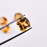Yellow Citrine Faceted Cushion Shape Loose Gemstone for Jewelry Making Natural Calibrated Stones