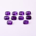 Natural Purple African Amethyst Faceted Radiant Cushion Shape Calibrated Loose Gemstone for Jewelry Making