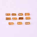 High Quality Citrine Faceted Baguette Shape Calibrated Natural Loose Gemstone for Jewelry Making Yellow Crystals in Lot