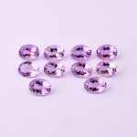 Genuine Pink Amethyst Faceted Oval Shape Calibrated Loose Gemstone for Jewelry Making Healing Gemstone Lot