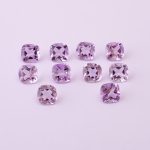 Pink Amethyst Faceted Cushion Shaped Loose Gemstone for Jewelry Making Natural Gemstone Lot