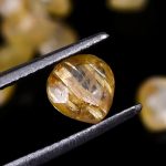 Natural Golden Rutile Quartz Heart Shape Loose Gemstone for Jewelry Making Healing Minimalist Crystals