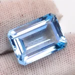 Natural Sky Blue Topaz Emerald Cut Octagon Shape Faceted Stone,Step Cut Octagon,Wholesale Cut Stone,Calibrated Cut Loose Gemstone,18X13mm