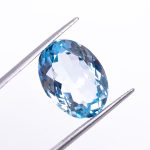 Natural Sky Blue Topaz Oval Shape Faceted Gemstone, Calibrated Loose Gemstone for Jewelry Making, Blue Crystal, Wholesale Stone, 18X13X8 mm