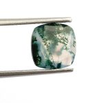 Natural Moss Agate Cushion Brilliant Cut, Loose Gemstone For Jewelry Making Birthday Gift, Green Mossy Faceted Cut Calibrated Size 9X9 mm